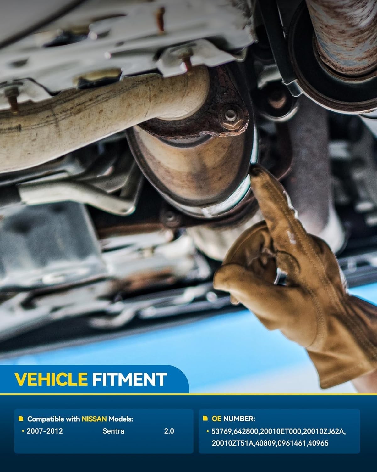 Front Catalytic Converter High Flow Compatible with Nissan Sentra 2.0L 2007-2012