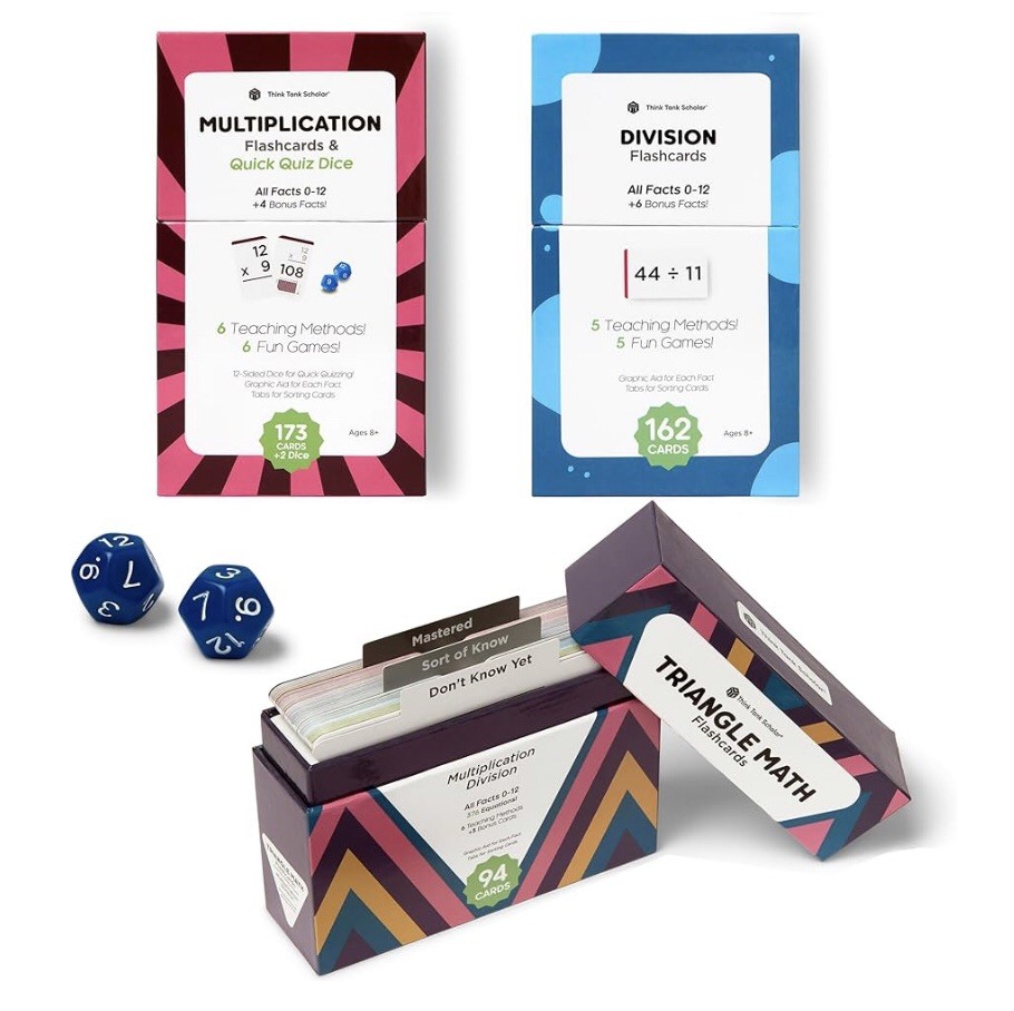 Award-Winning Math Flash Cards-711 Multiplication & Division Facts (0–12) – NIB