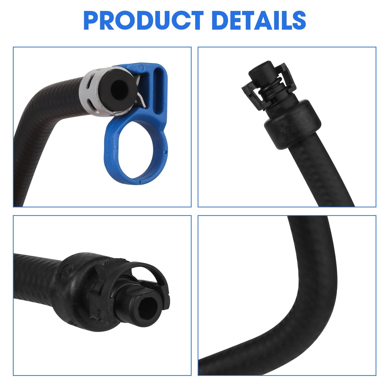 Radiator Coolant Hose Compatible with 2011-2015 Chevrolet 20 inches, Black