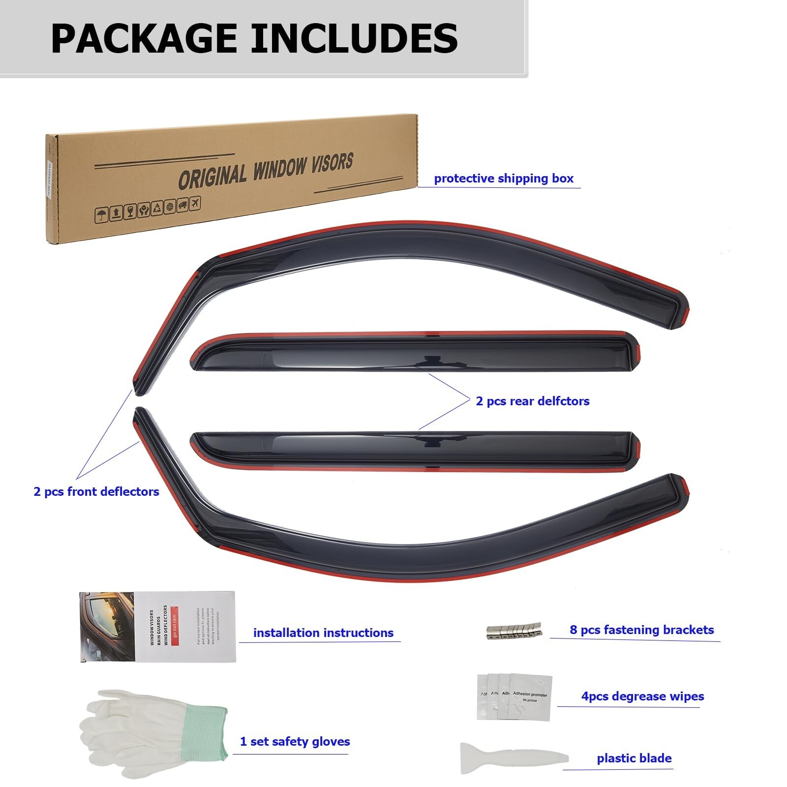 in-Channel Extra Durable Rain Guards Fit for Chevy Silverado/GMC Sierra 1500 …