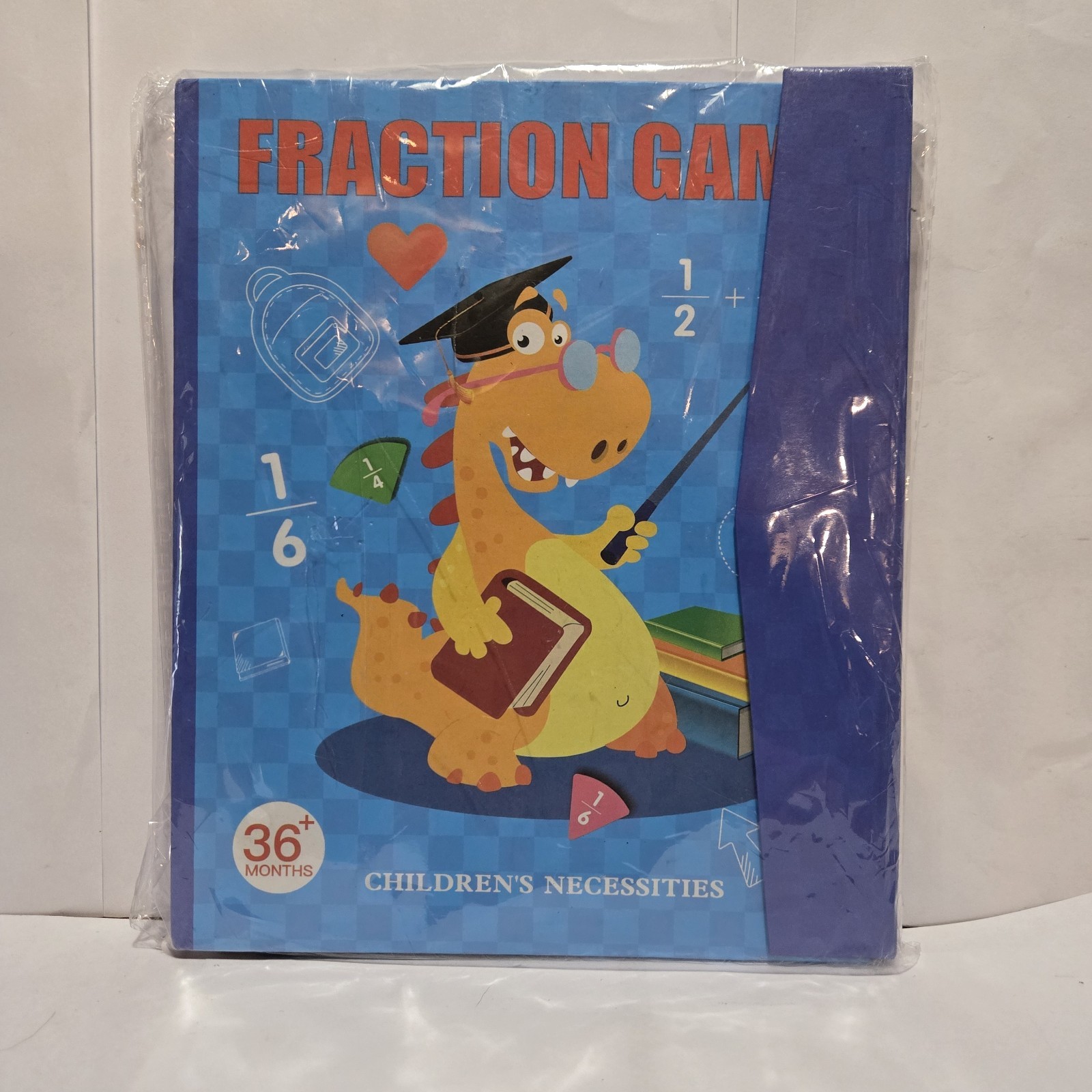 Toy Wooden Math Children Magnetic Fraction Learning Fraction Book Educational