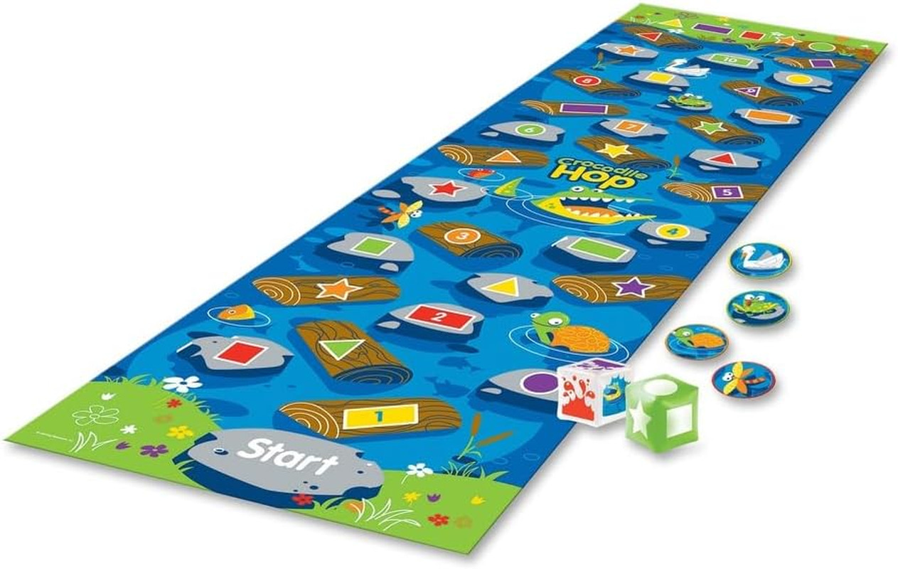 Crocodile Hop Floor Game – Ages 3+ Indoor Games for Toddlers, Gross Motor Skills