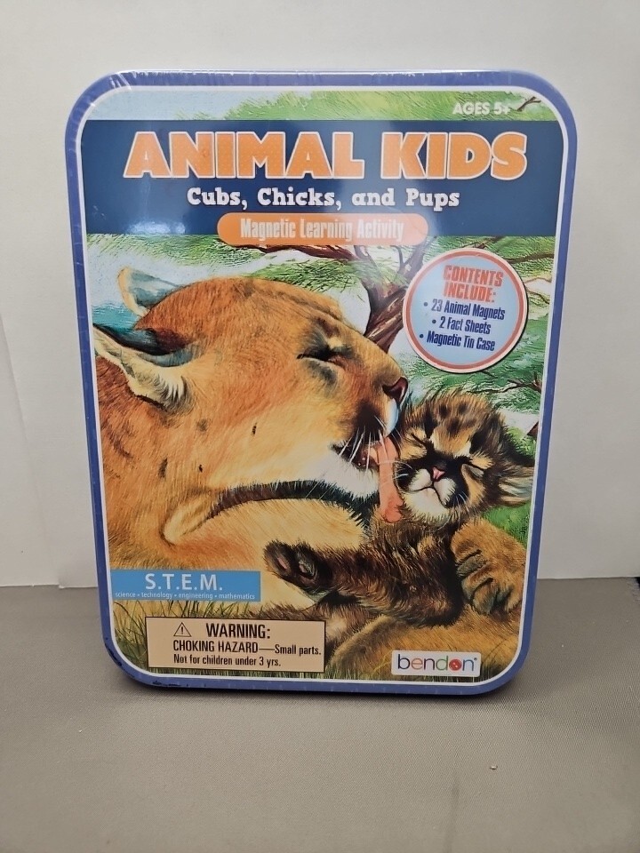 Home School Magnetic Stem 5+ Animal Kids Cubs Chicks And Pups New