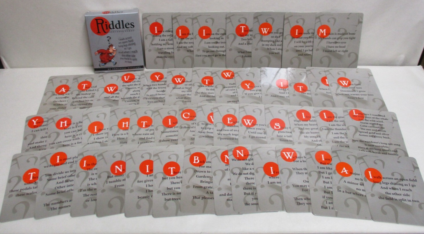 Riddles Knowledge Cards by Emmanuel Williams Complete Set of 48 Cards with Box