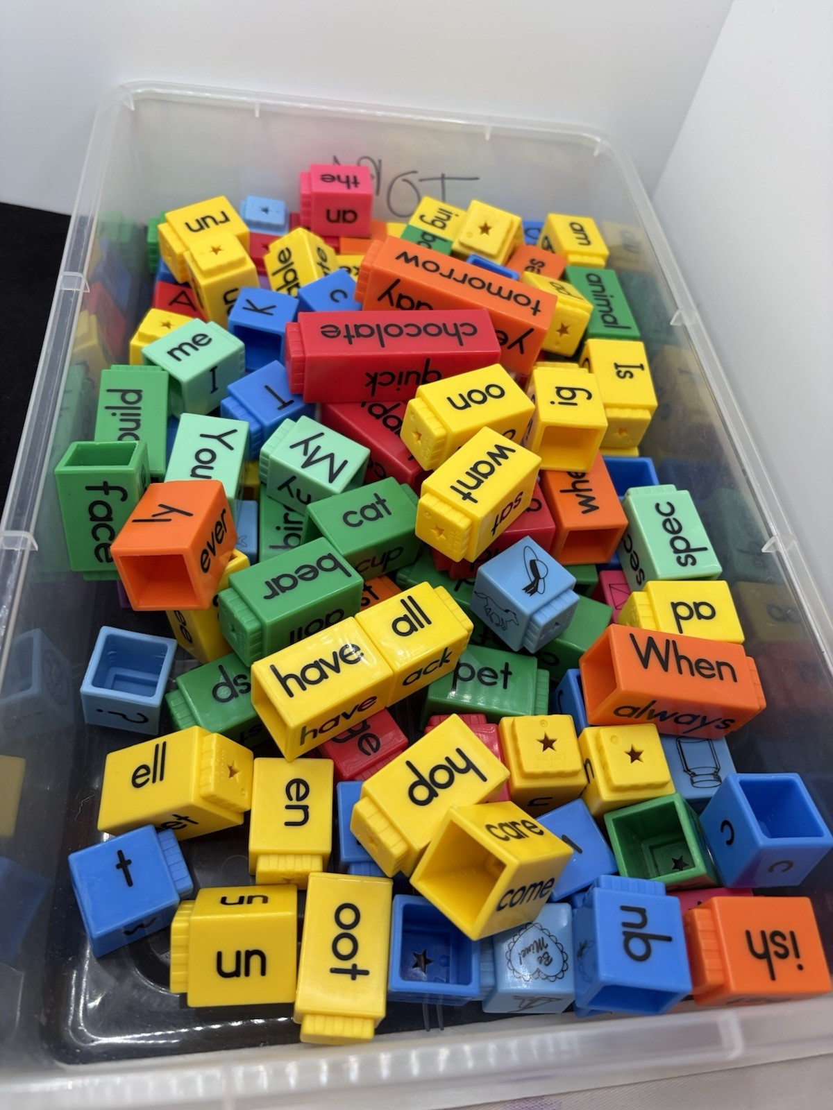 Reading Rods Educational Toy 120 Pieces With Plastic Case Sentence Building