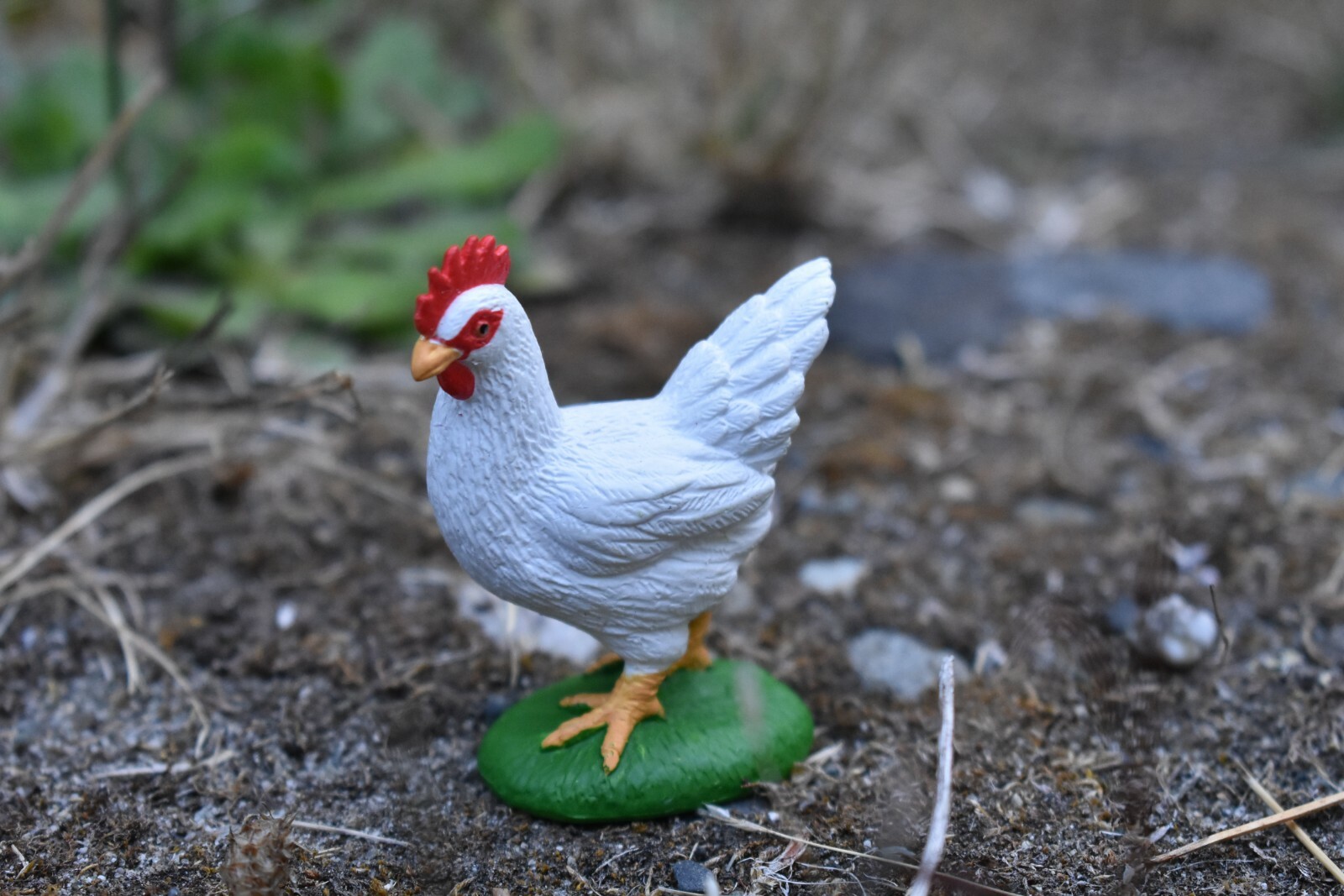 Chicken White Realistic Toy Model Plastic Replica Barn Farm Animal 2″ F7053