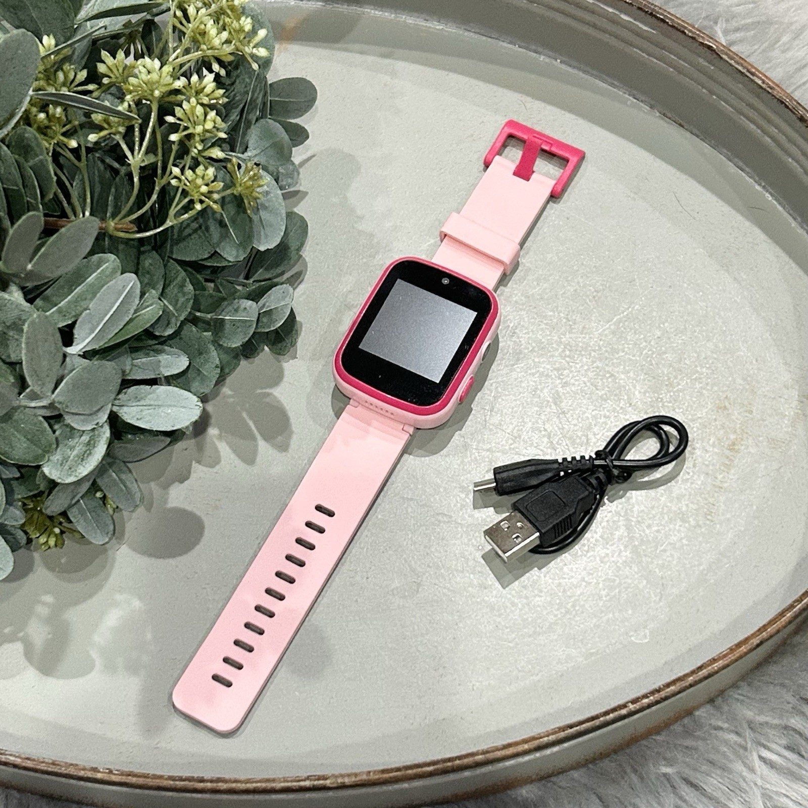 Vakzovy Girls Pink Waterproof Kids Smart Watch With Dual Camera, Music & Games