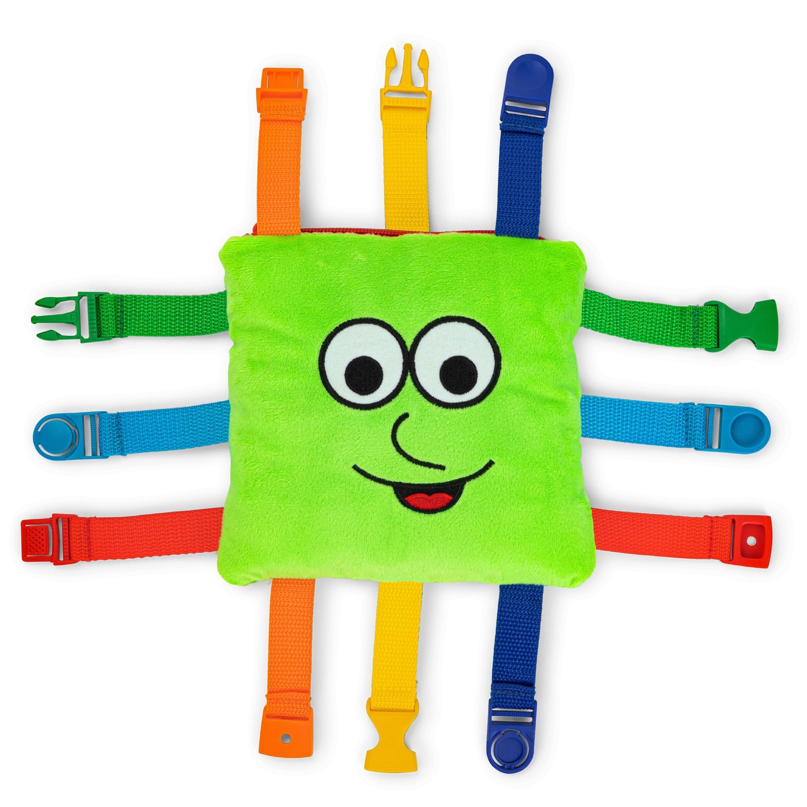 Buckle Toy – Buster Square – Learning Activity – 6.5 inches, Multicolor