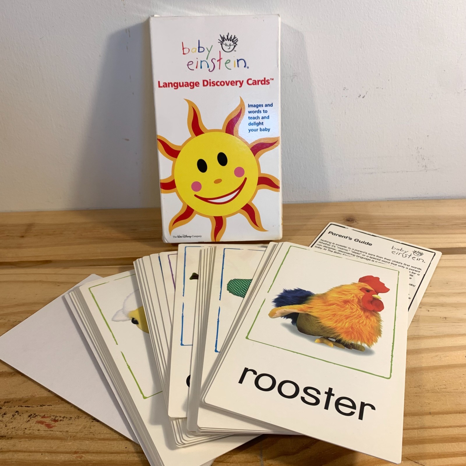 Baby Einstein Language Discovery Cards Educational Words Babies 1999 COMPLETE!