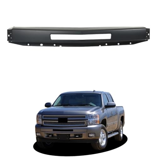 Black Front Bumper Face Bar Primed Replacement for Silverado 1500 2500 3500