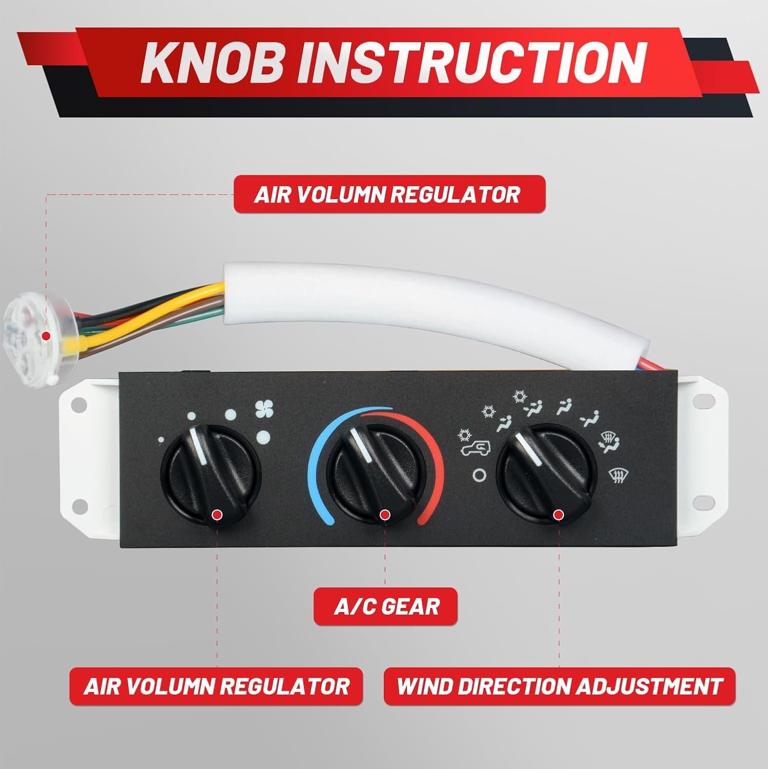 AC Heater Climate Control Module Compatible with Jeep Wrangler TJ 1999 2000 2…