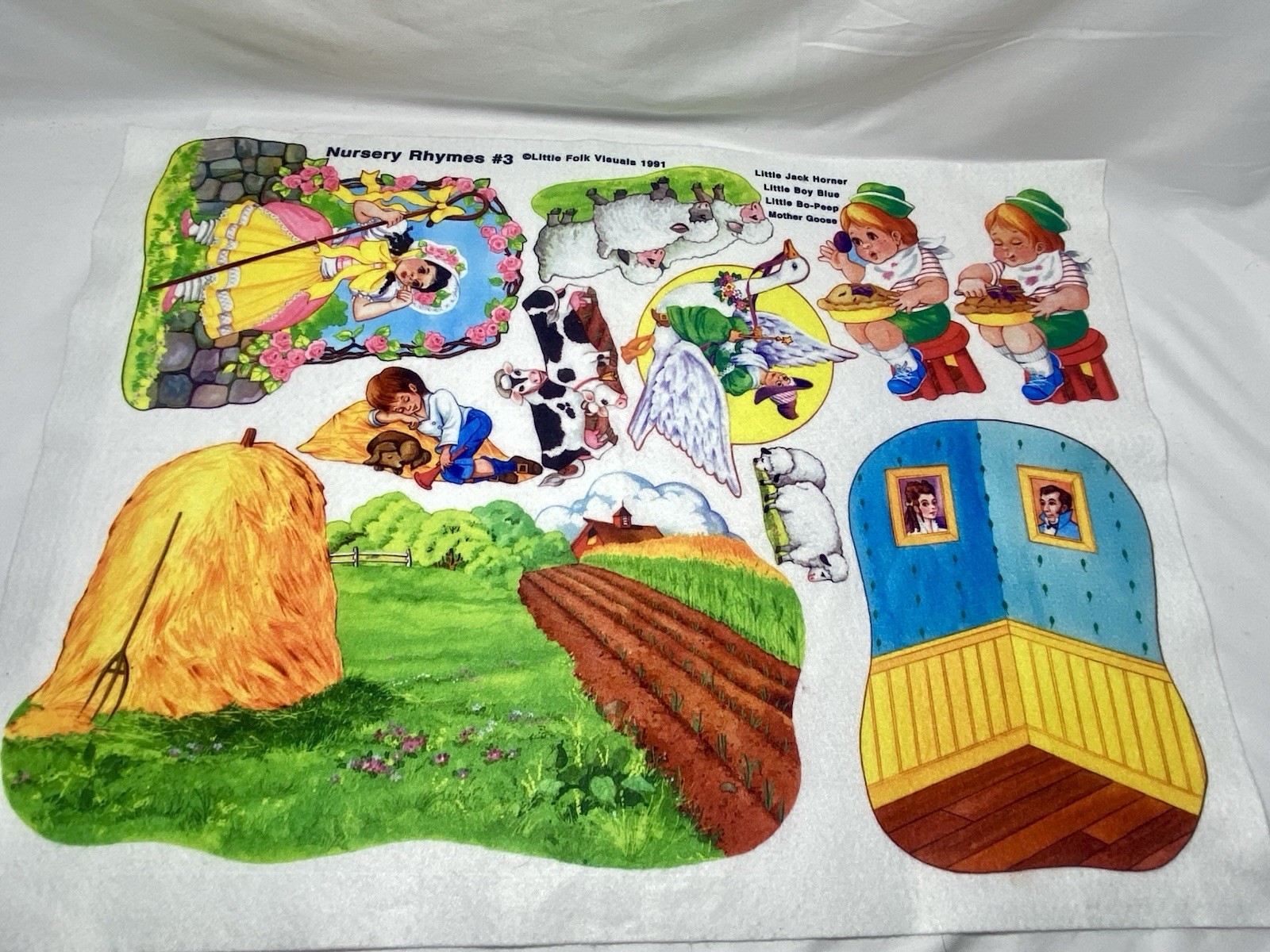 Vintage 90s Little Folks Felt Storyboards x2 – Nursery Rhymes – NEW OLD STOCK