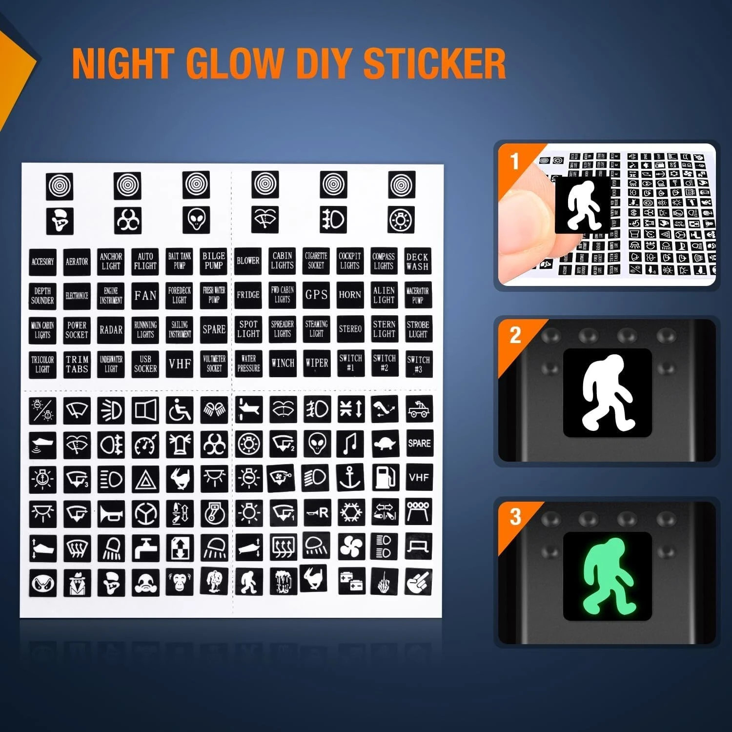 Nilight 6 Gang ON Off Rocker Switch Panel Red Backlit 12V 24V LED Digital