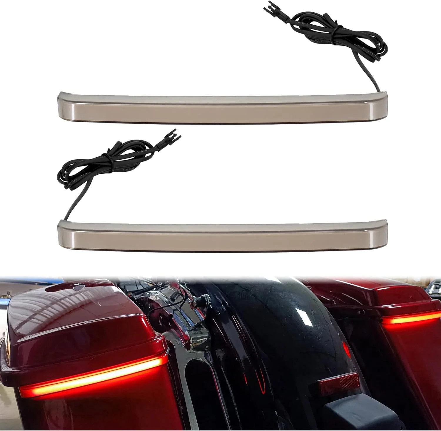 LED Saddlebag Tail Light with Running Brake Light and Sequential Turn Signal Lam