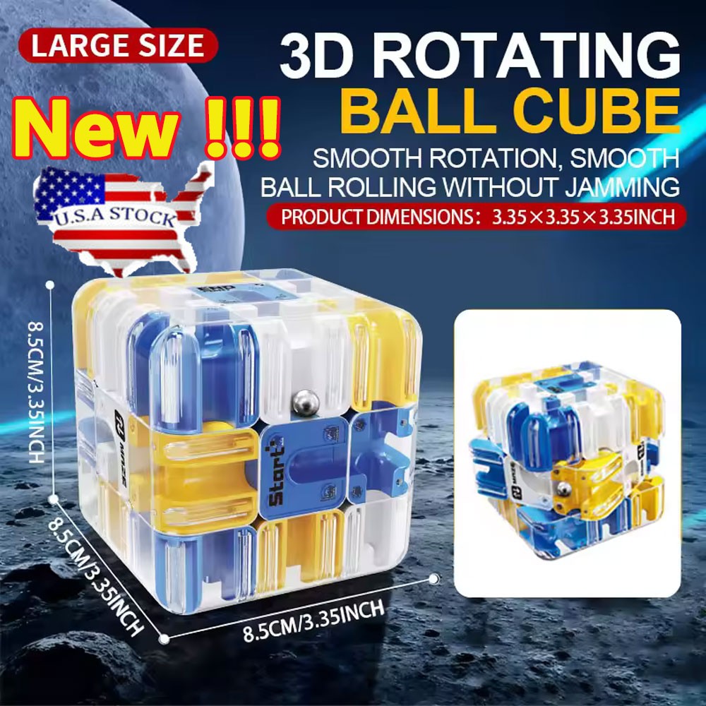3D Maze Cube – 2-in-1 Twist & Roll Brain Teaser Toy for Kids & Adults