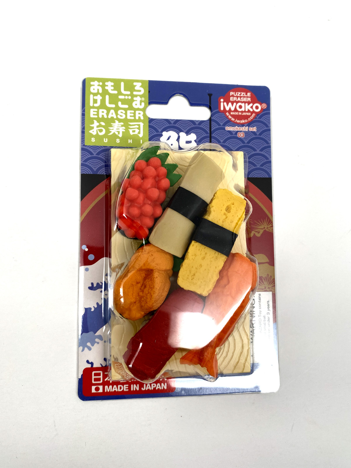 Lot of 5 IWAKO Japanese Erasers Sushi Dim-Sum Dessert Japanese Food Animals NEW