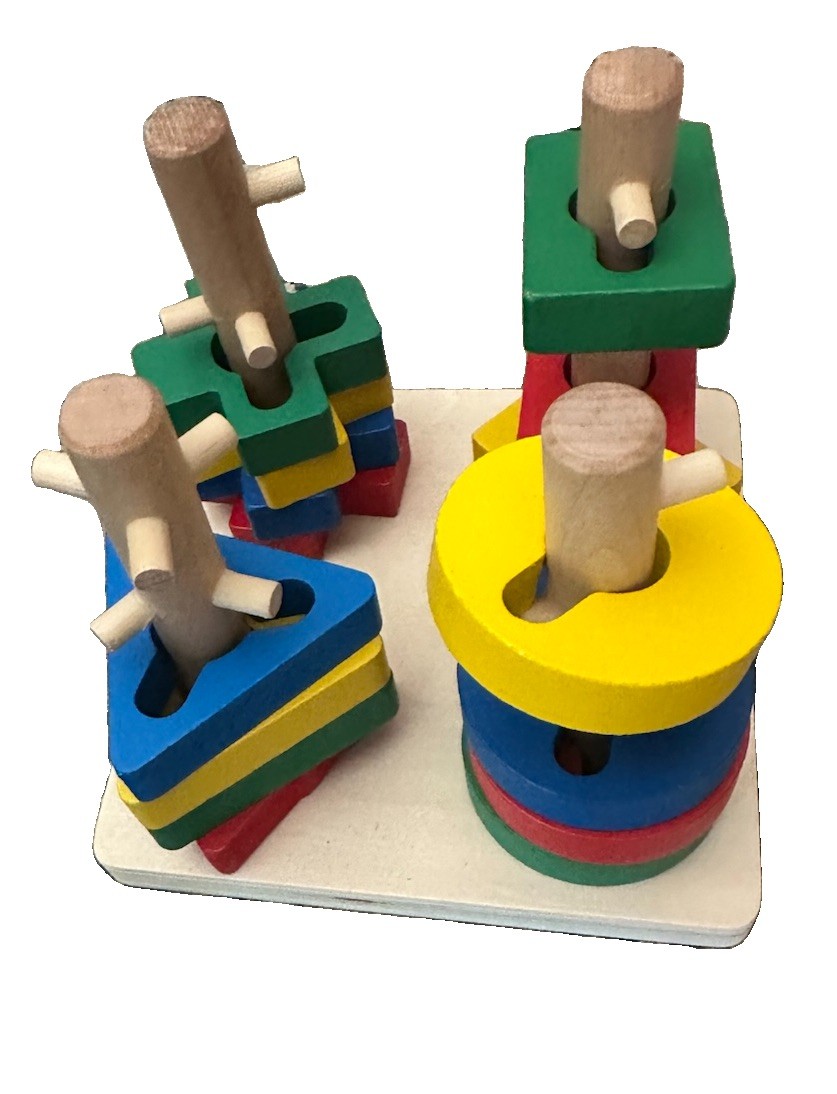 Paired Geometric Set Toys /Wooden Toys Color and Shape Cognitive Montessori Toy