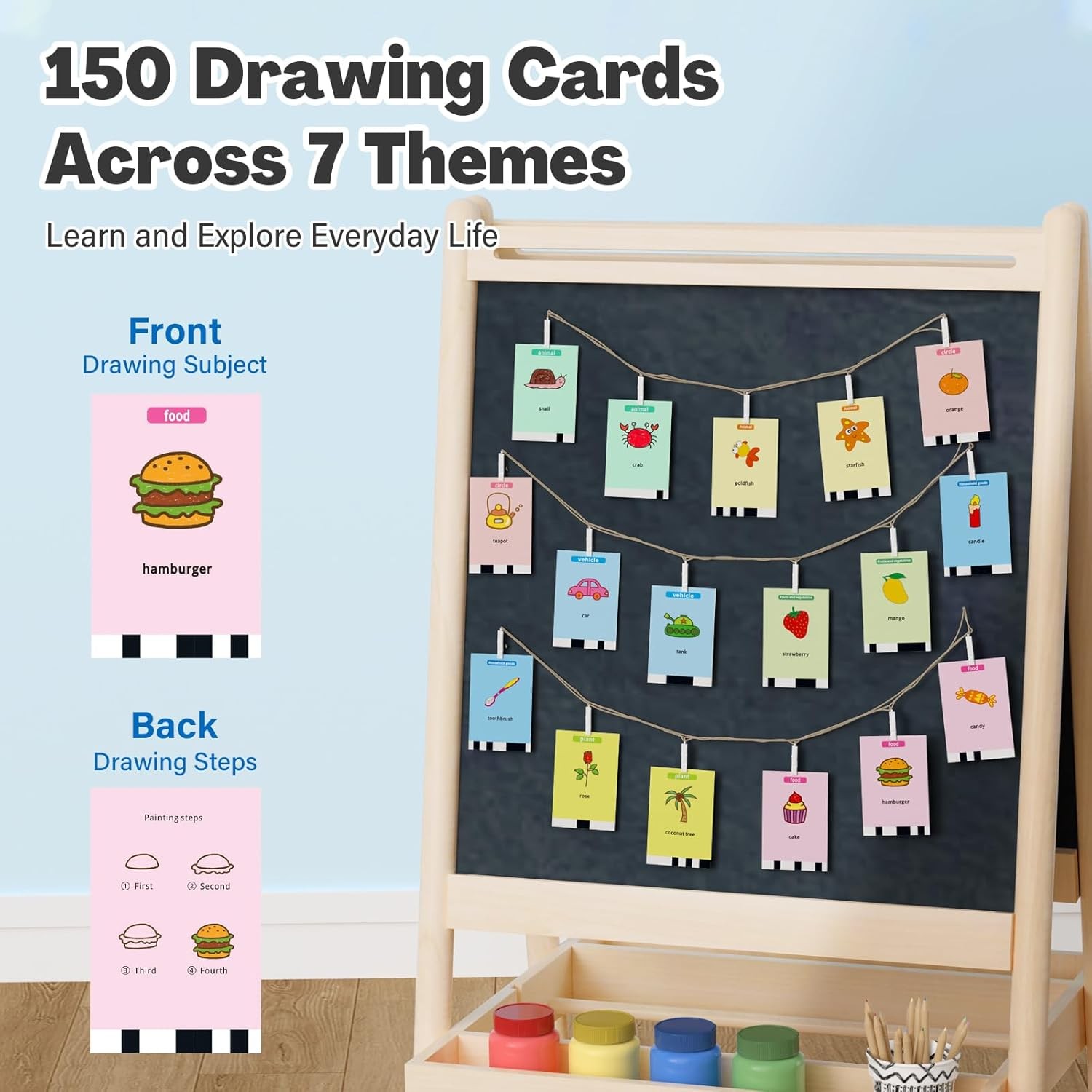 RIVGOT Drawing Robot for Kids with 150 Cards