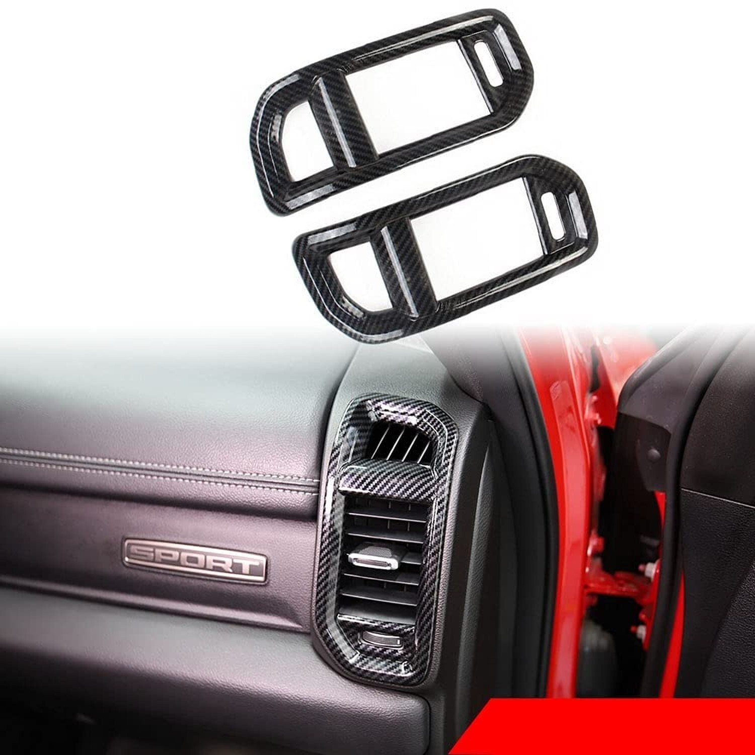 Korlot Dashboard Side A/C Vent Frame Cover Trim for Dodge RAM 1500 2500 3500 …