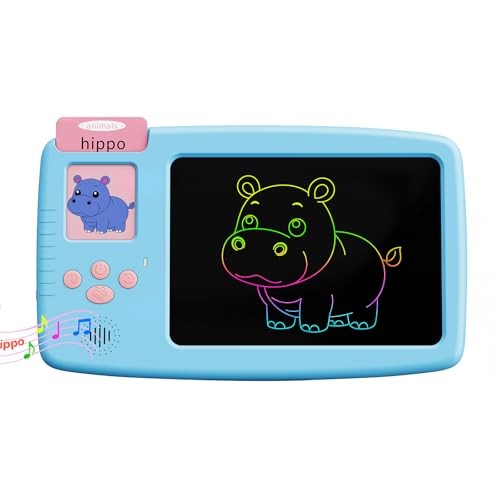 Talking Flash Cards Toddlers 2 in 1 LCD Writing Tablet Speech Therapy