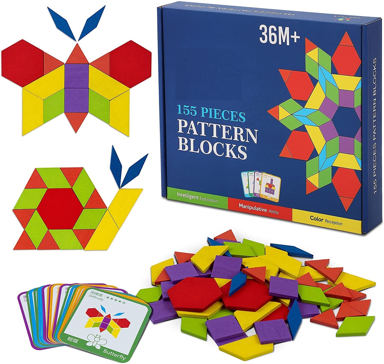 Mini Wooden Montessori Toy Building Blocks Early Learning Educational Toys
