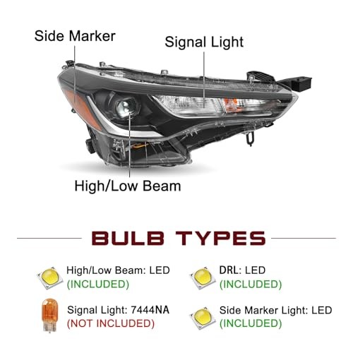 22-25 Toyota Corolla Cross L/LE LED Headlights Pair Left & Right 811500A230