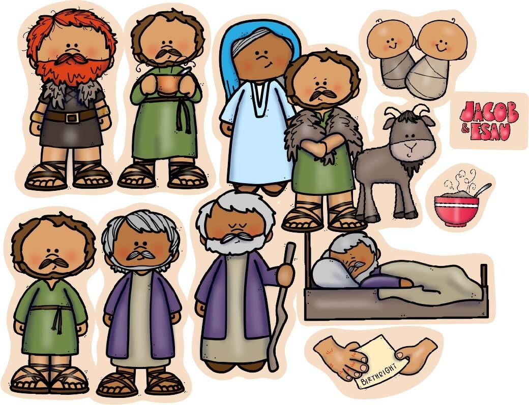 Jacob & Essau Bible Felt Figures Flannel Board Stories Old Testament Story