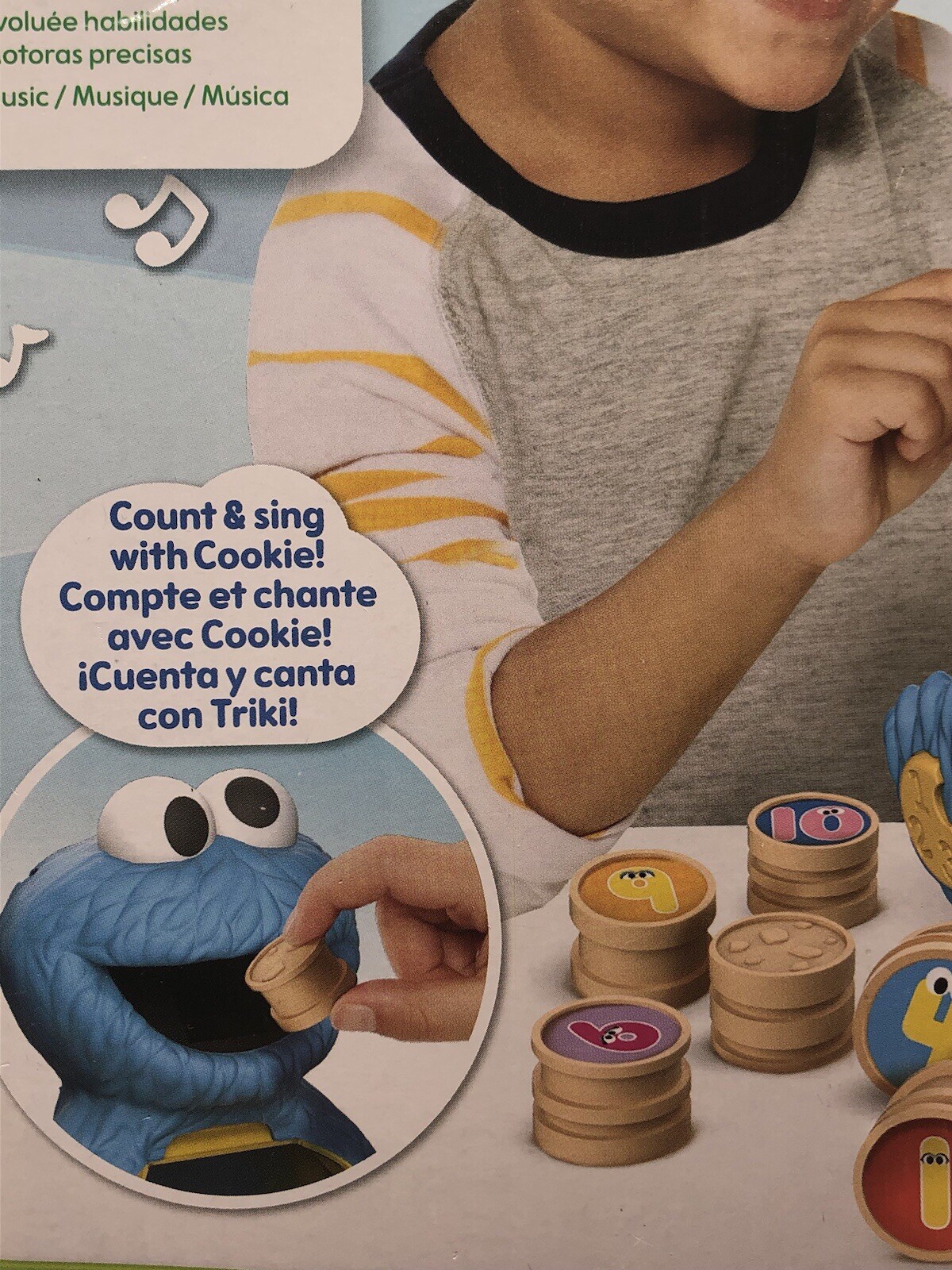 Sesame Street Cookie Monster’s Counting Jar Activity Toy +2 Yrs 12 pieces ￼3AAA