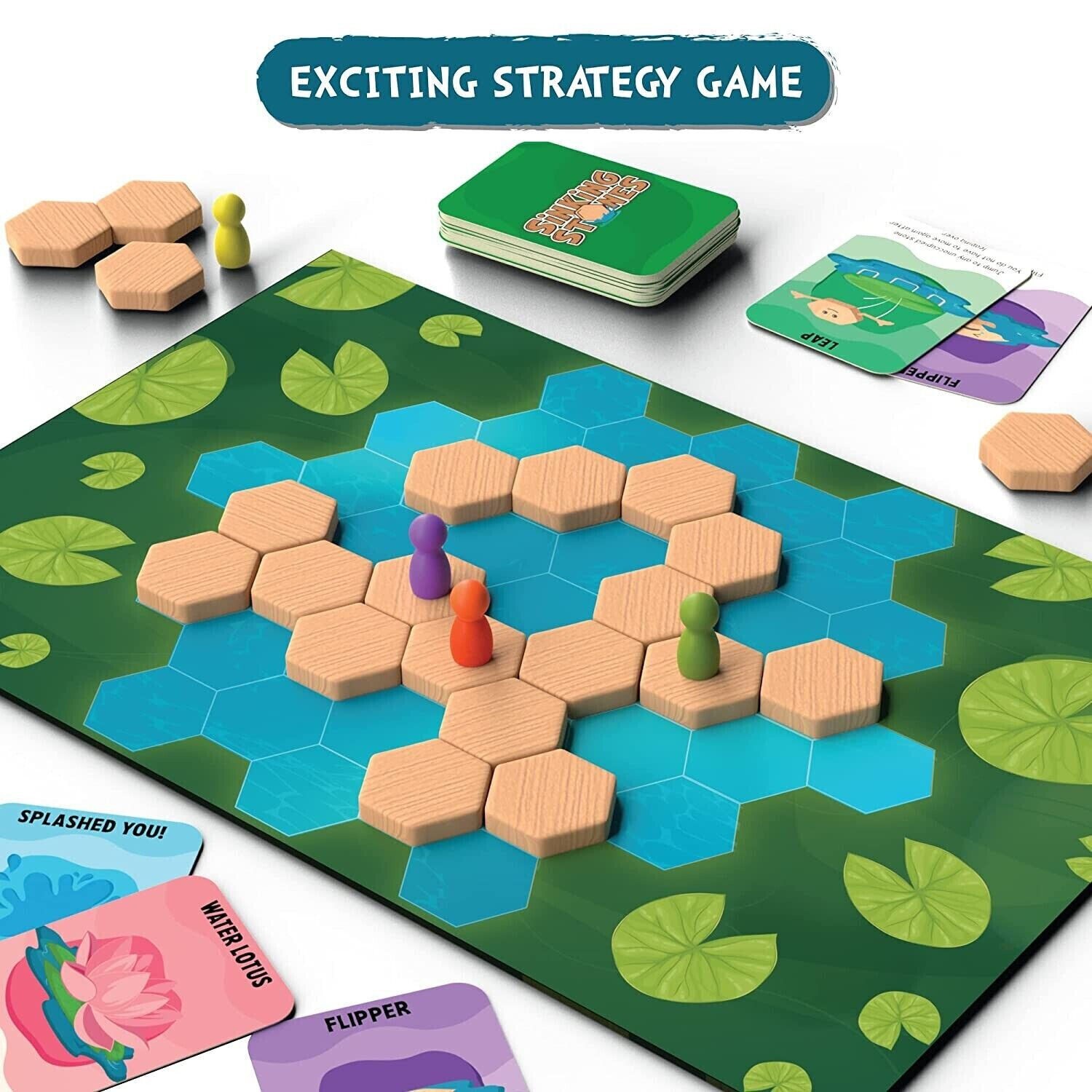 Skillmatics Board Game : Sinking Stones | Gifts for 6 Year Olds and Up | Games