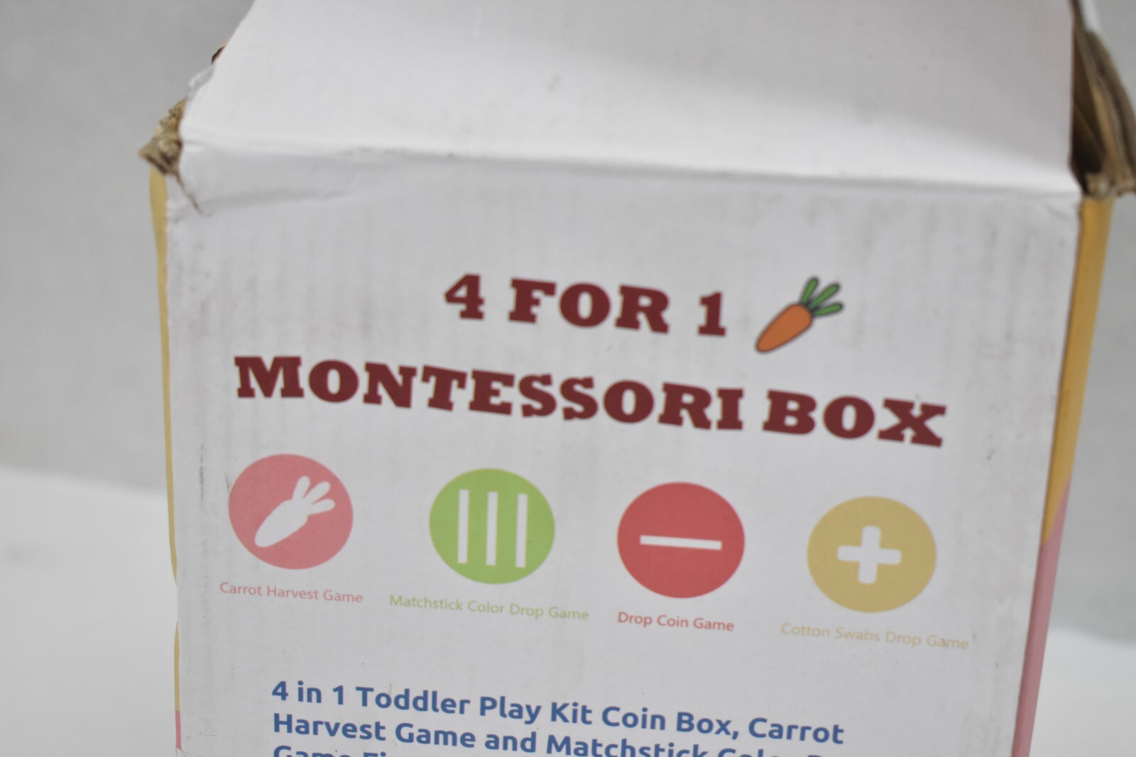 Adena Montessori 4 In 1 Play Kit box Cotton Swag Board Fine Motor Skills Game