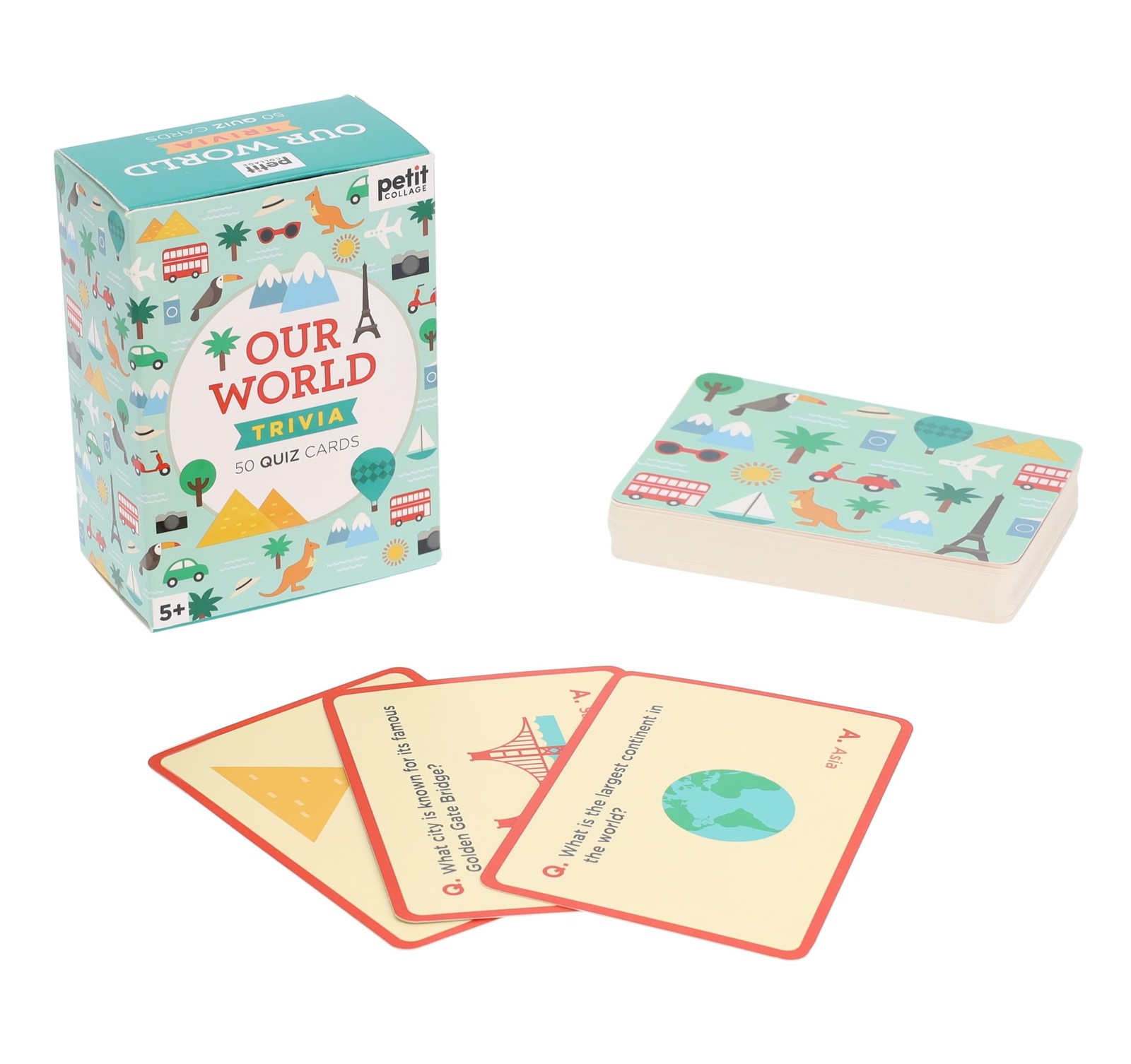 Our World Trivia Cards Set Educational Game for Kids Ages 5 Fun Learning