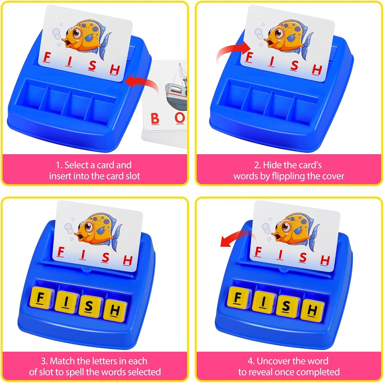 Matching Letter Game, Spelling Word and Increases Memory, Early Learning Educati