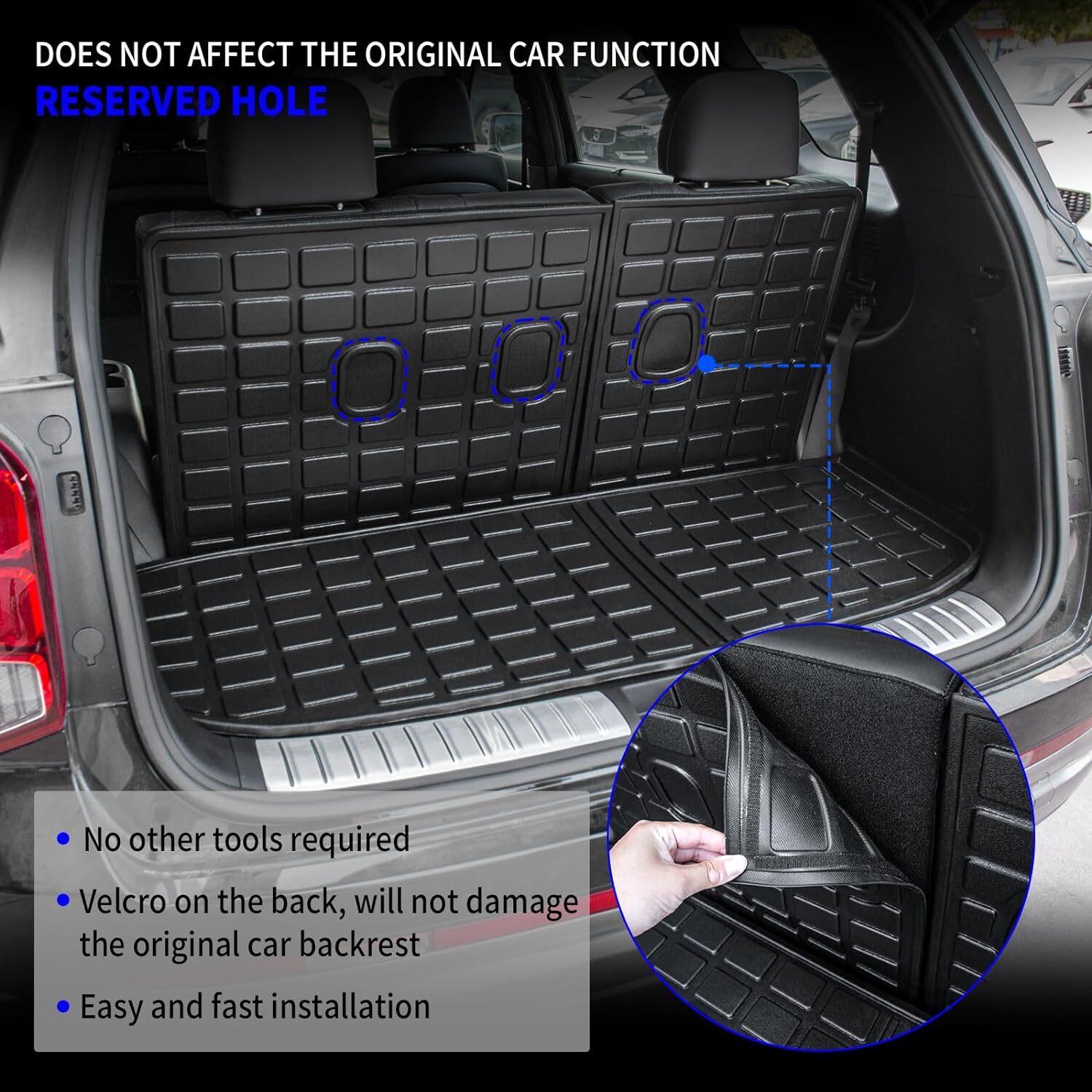 Trunk Mats with Backrest Mat Rongtaod Floor Mats Compatible with 2020-2025