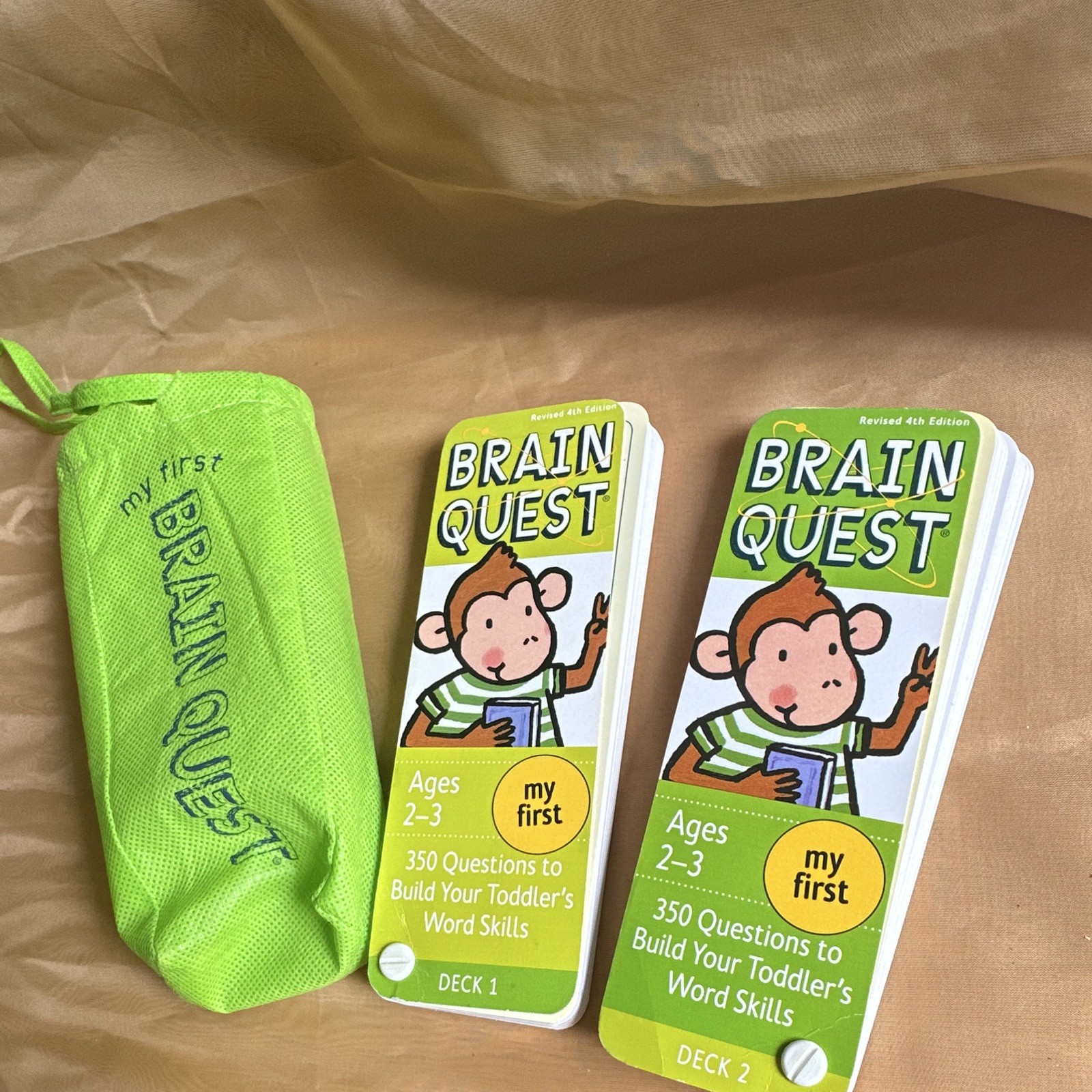 Brain Quest My First Brain Quest Ages 2-3 Word Skills Flash Cards Decks 1-2 Case