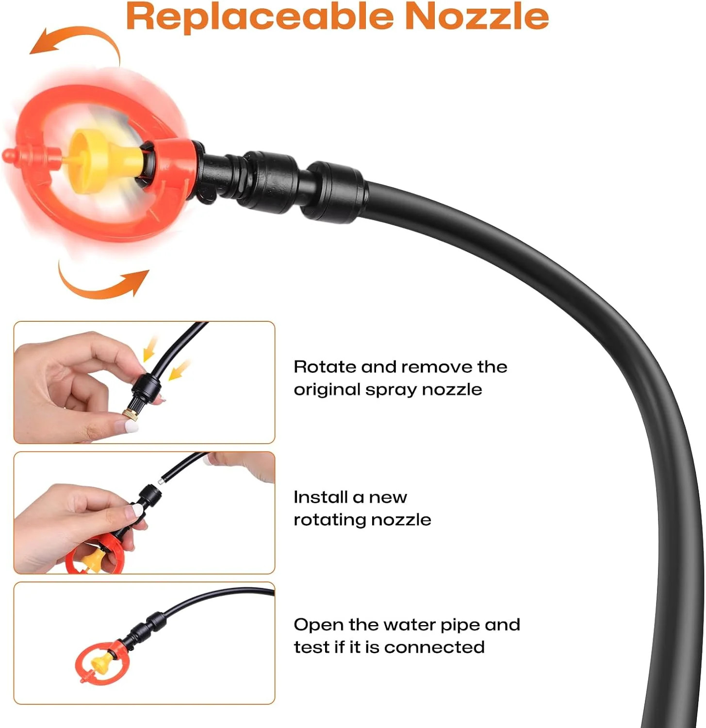 Standing Misters for Outside Patio Cooling, 5.3 FT Adjustable Stand Misting Syst