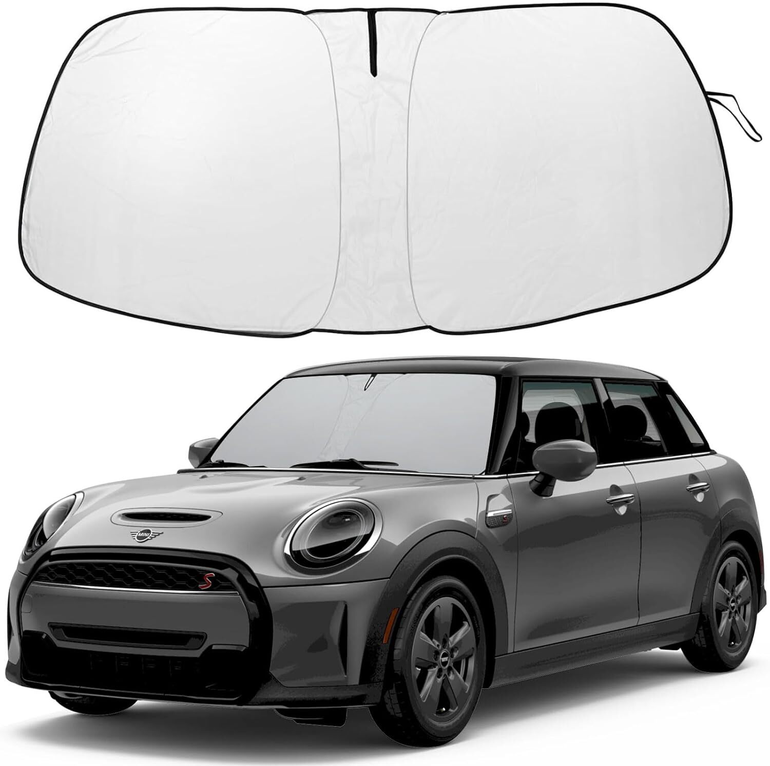 Sliver Front Windshield Sunshade fit for 2015-2024 Mini Cooper Cooper S Hardtop