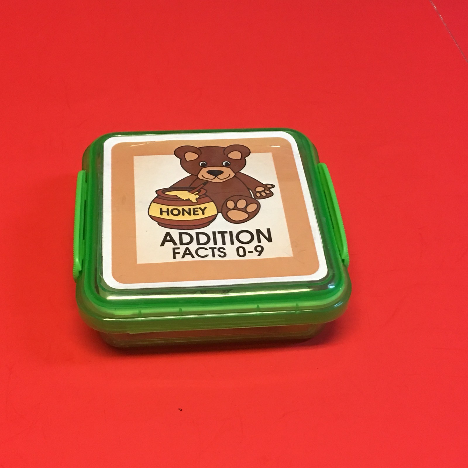 HONEY BEARS – Addition Facts 0-9 Matching Game 48 Cards with Storage box