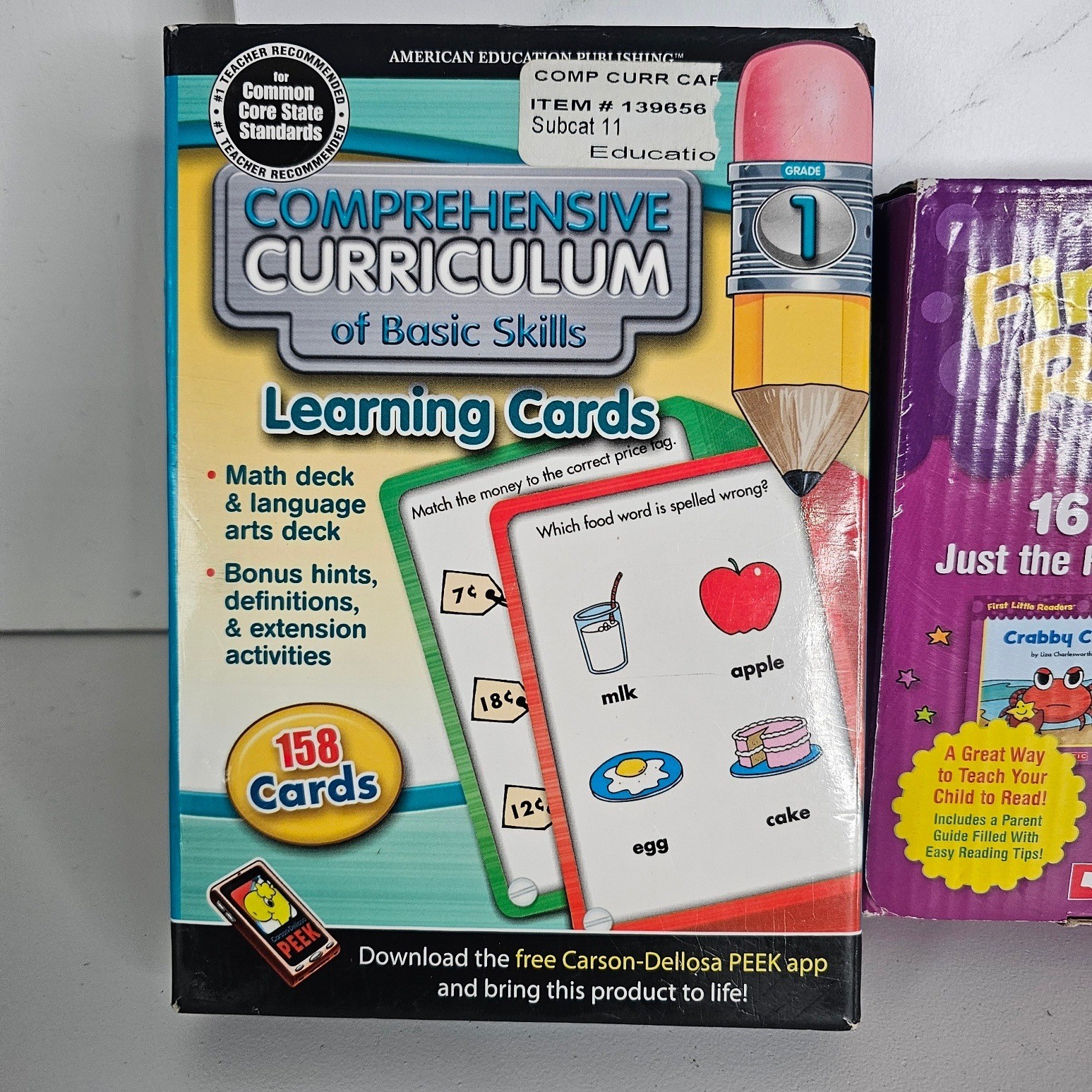 Basic Skills Learning Cards and First Little Readers E F Books Curriculum Set