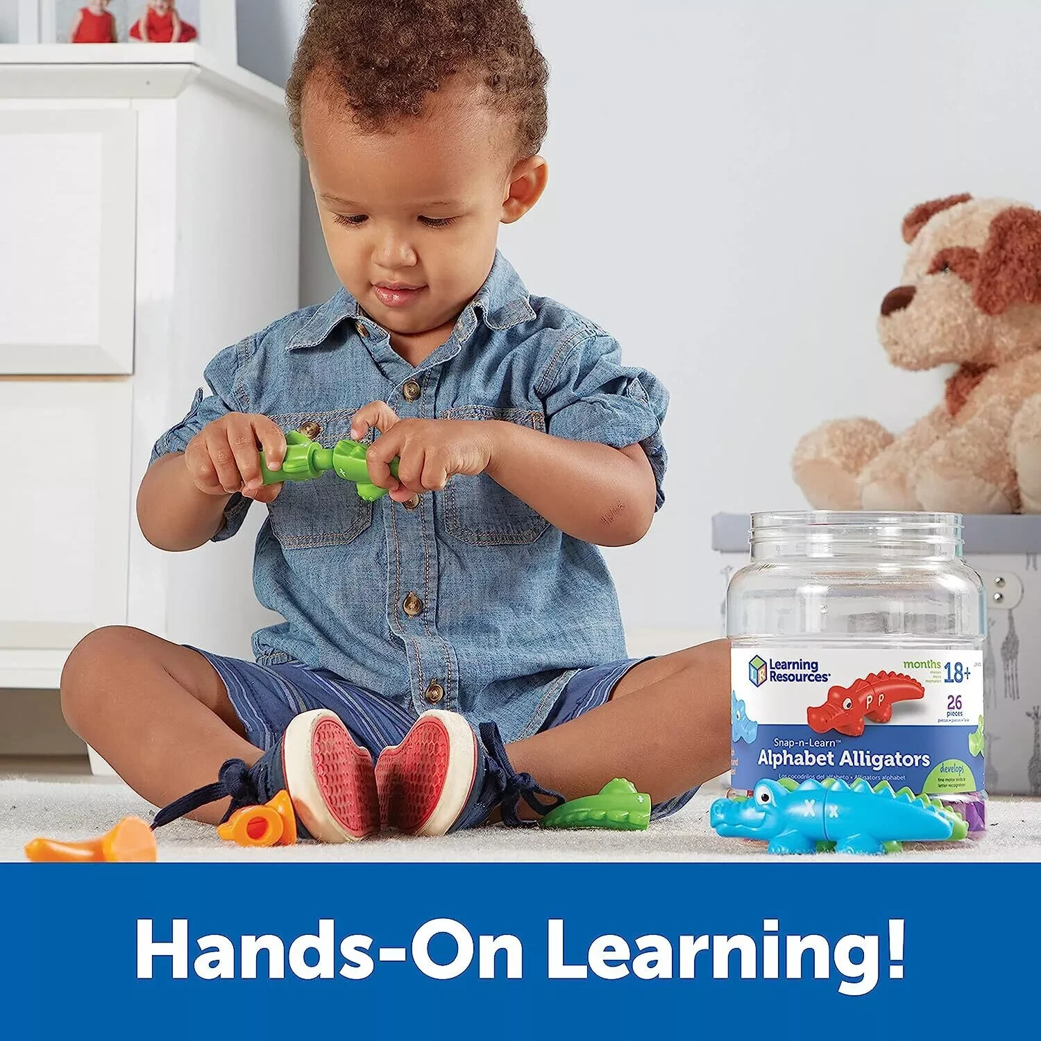 Learning Resources Snap-n-Learn Alphabet Alligator Letter Recognition Fine Motor
