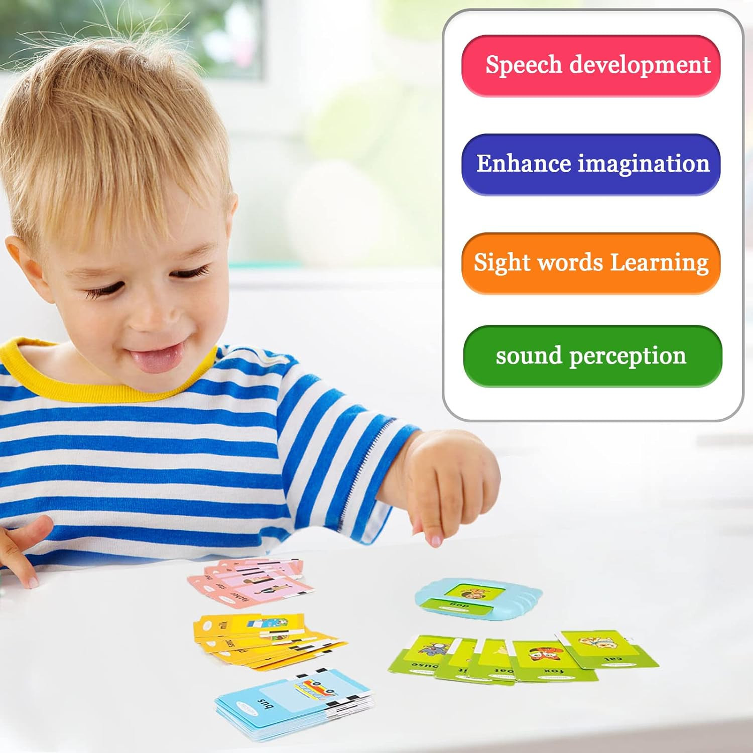 Talking Flash Cards for Toddlers 1 2 3 4 5, Speech Therapy Toys Autism Toys, ABC