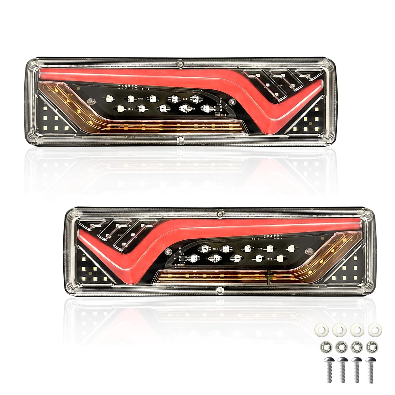 12V Truck Tail Lights for Trucks Trailers and Farm Vehicles, V Wind Flatbed L…