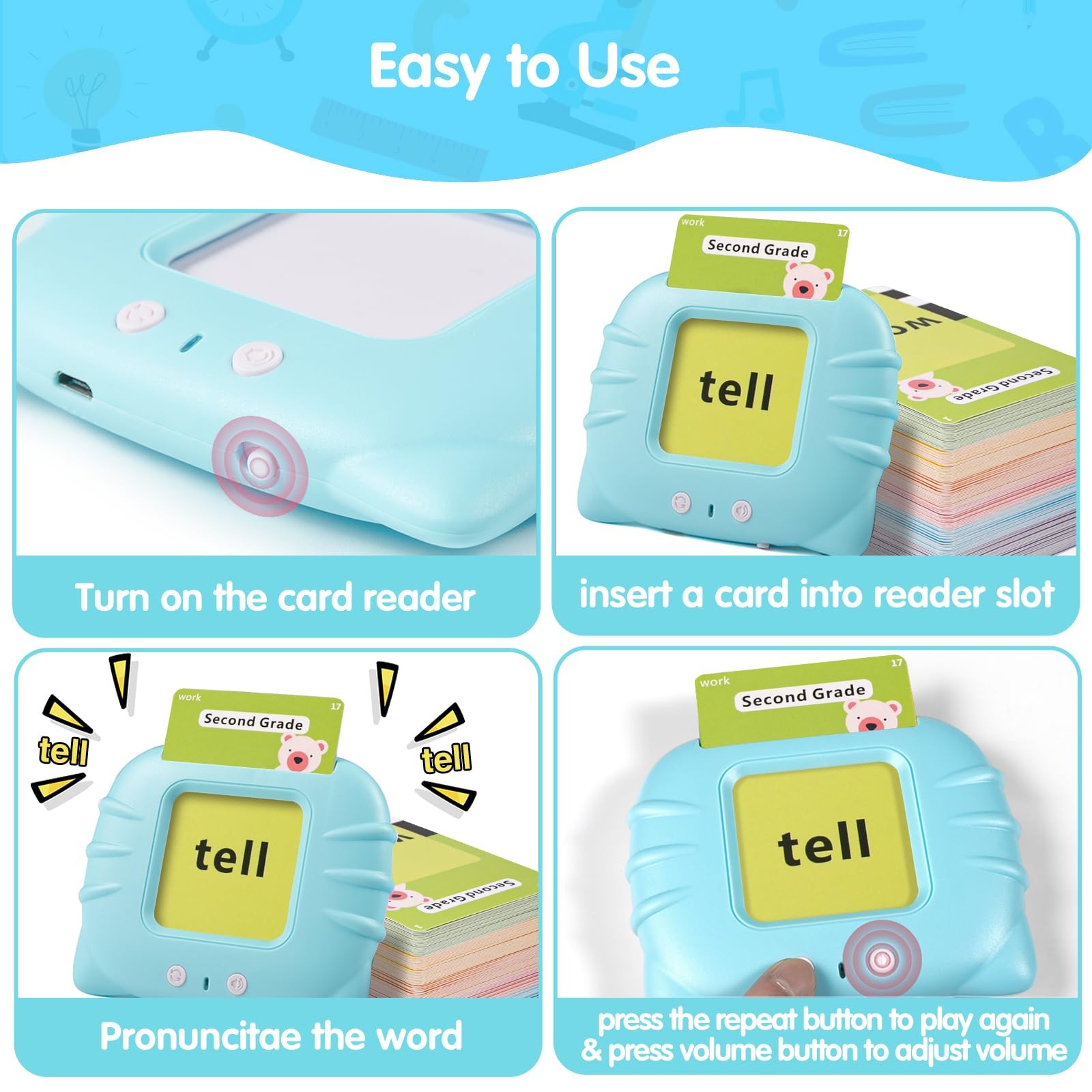 Talking Flash Cards,ABC Learning for Toddlers 2-4, Autism Toys, Speech Therap…