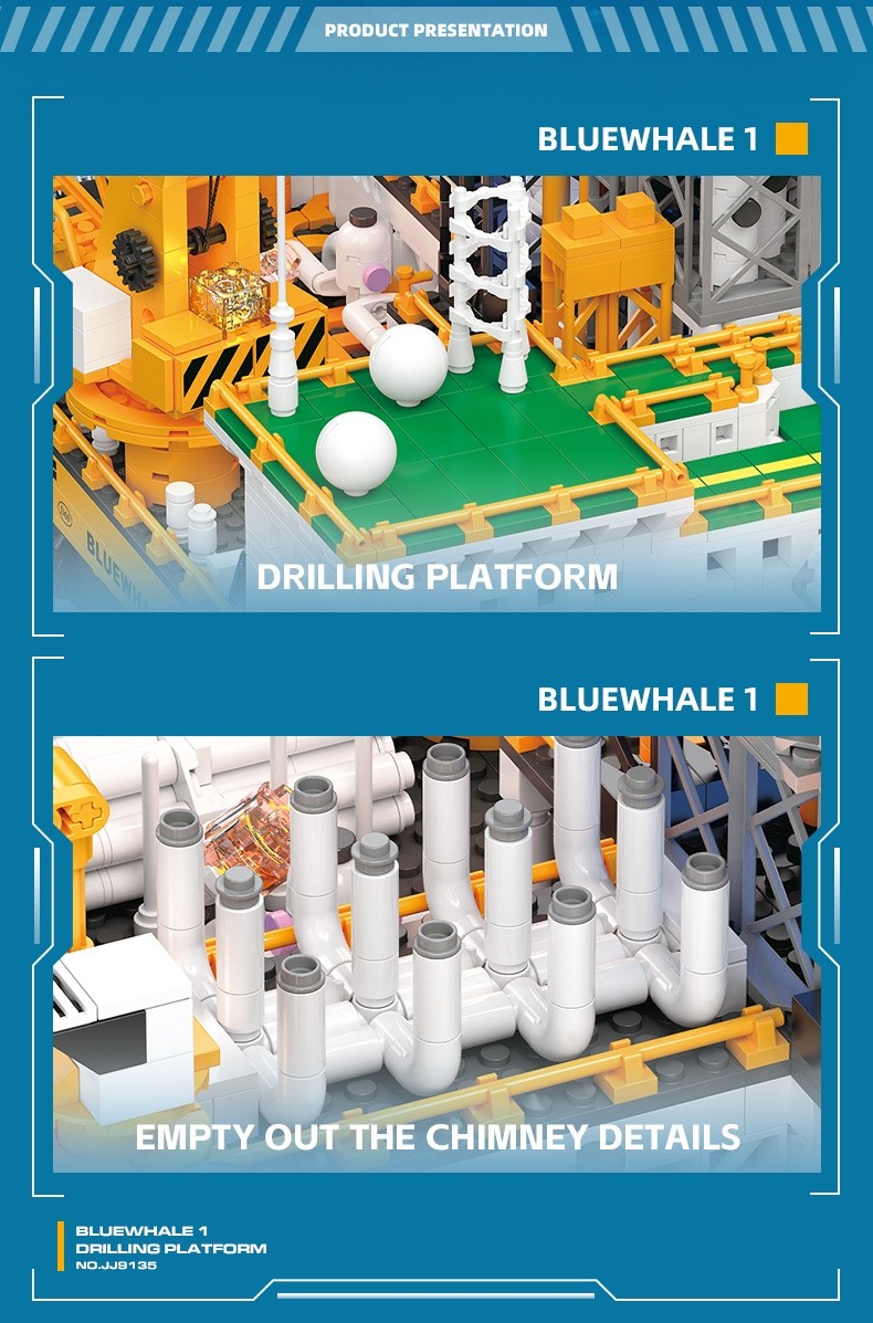 Blue Whale No. 1 Wellhead Platform Building Blocks Set