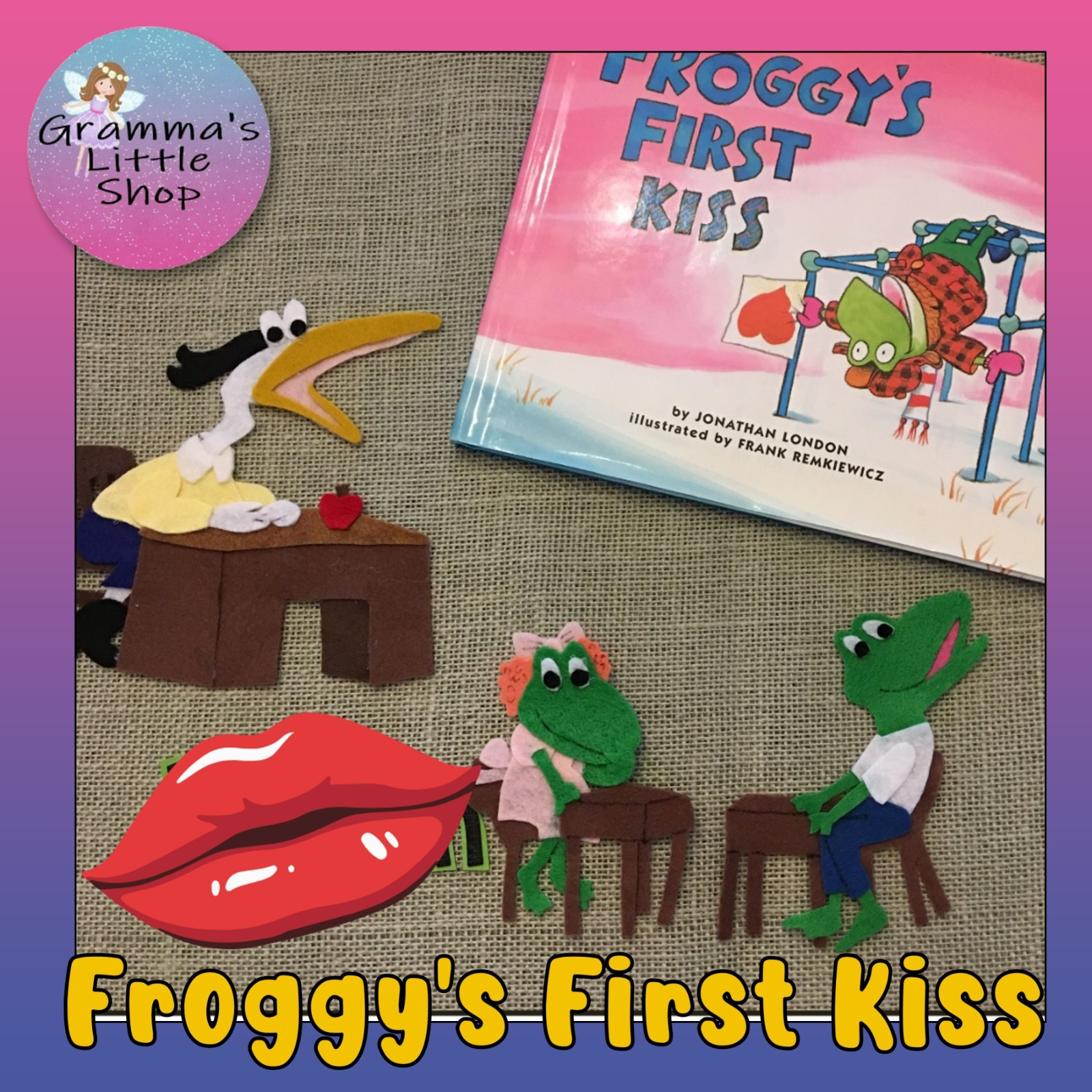 Froggy’s First Kiss Felt Set for Valentine’s Day Storytelling Fun