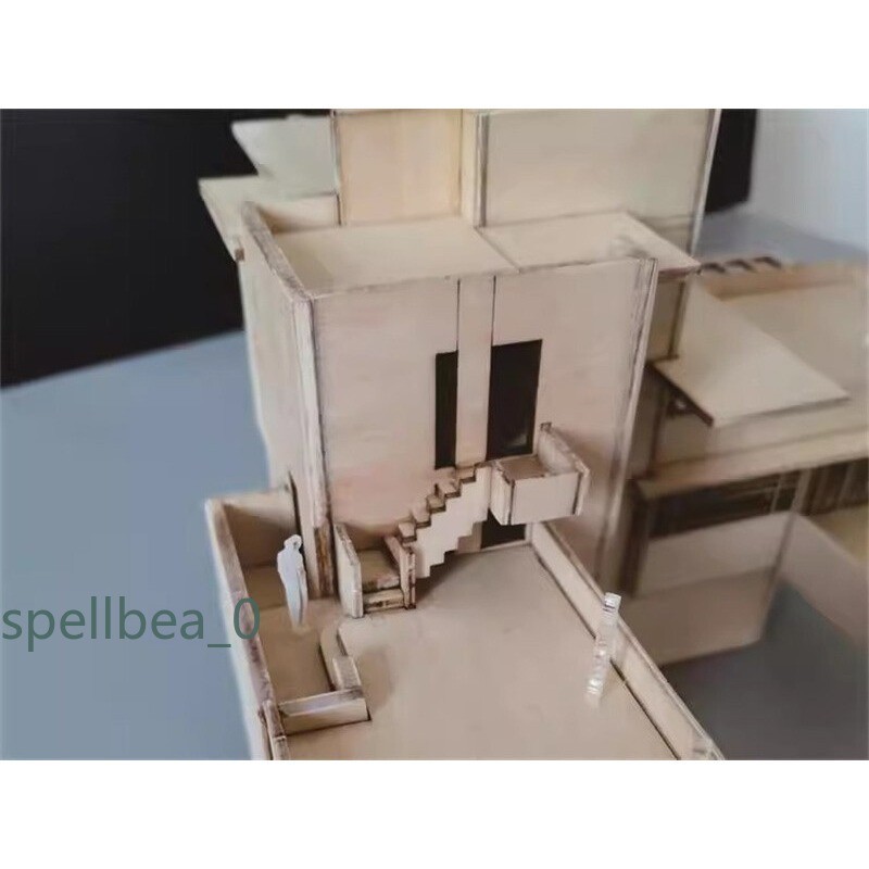 1:75 1:100 Villa 3D Wooden DIY Building Model Kits Assembly Kits Set Toys Gift