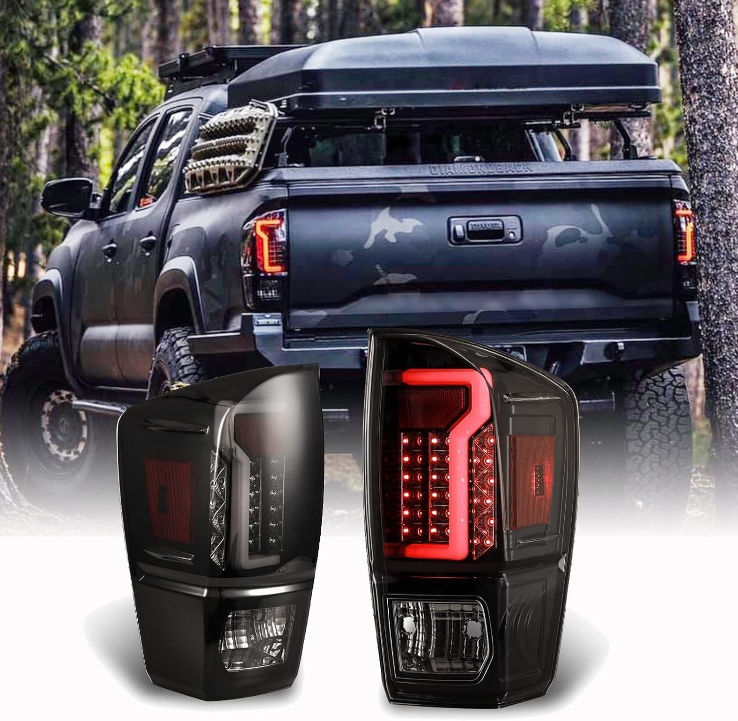 WOLFSTORM LED Tail Light Assembly for 2016-2023 Toyota Tacoma with New LED Light