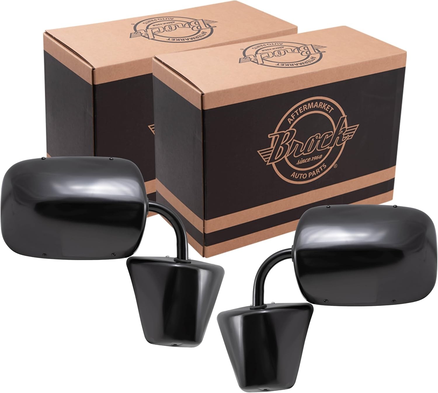 Manual Mirror for 1975-1986 C10 Steel Black L=R Low Mount Manual Fold for