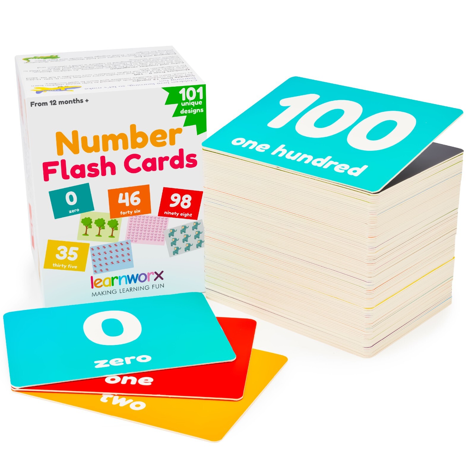 Number Flash Cards for Toddlers – Counting Flashcards Numbers 0 – 100