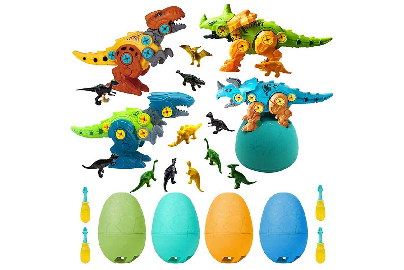 NEW Kids Toys Stem Dinosaur Toy Construction Building Toys Dino Easter Eggs