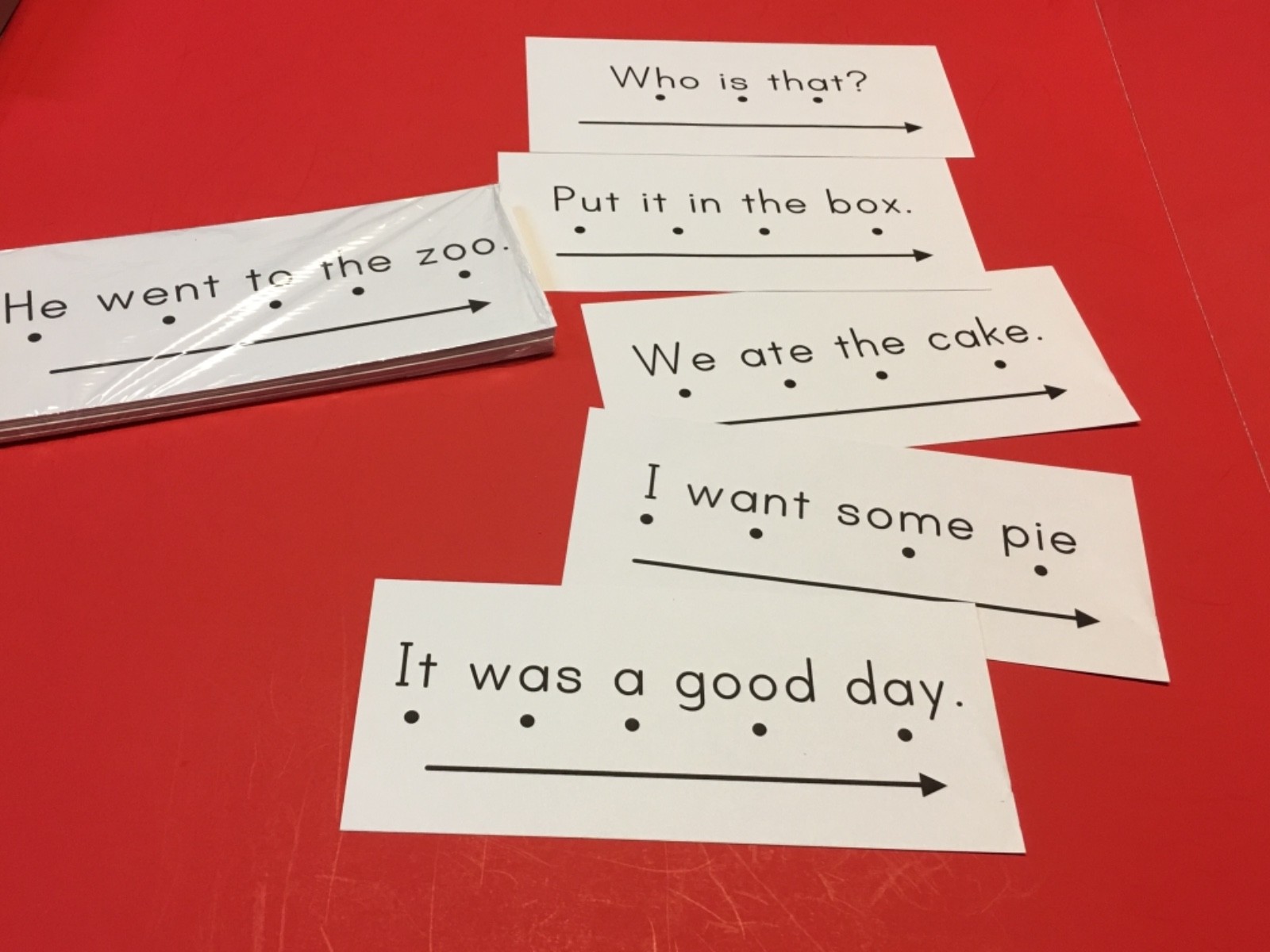 Sight Words Sentence Reading Cards. 30 cards Deck 2